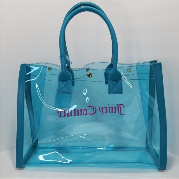 Juicy Couture Vinyl Transparent Blue Handbag - Picture 2 of 7
